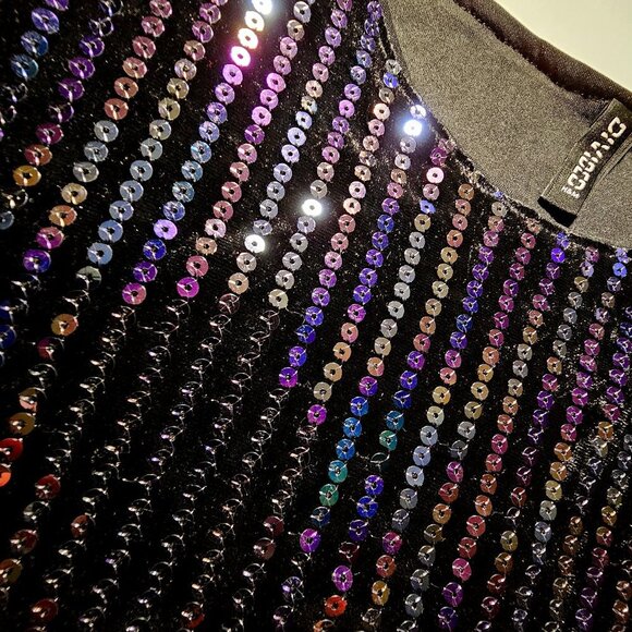 Divided H&M Black Velvet & Sequin Top - Picture 5 of 14